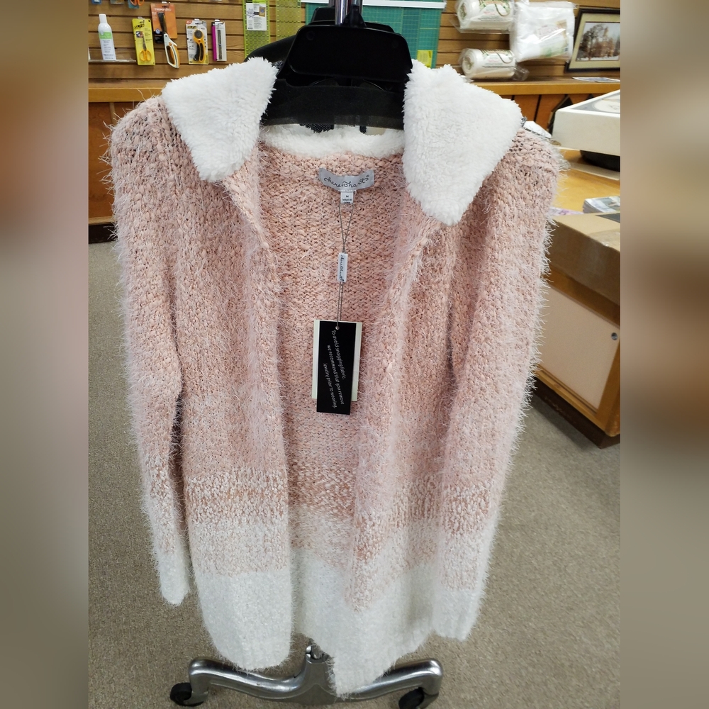 Hooded cardigan sweater